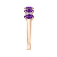 thumbnail image 3 of ANGARA Natural 1 Ct. Amethyst with Diamond Non Eternity Wedding Ring in 14K Rose Gold for Women (Ring Size: 8), 3 of 8