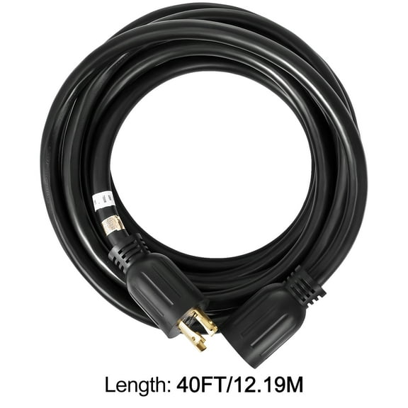 KFFKFF 30A 40ft Generator Extension Cord, 10 AWG Power Cord with Twist-lock Connector,  L14 -30P/R Plug, 125/250V