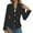 Black, variant on Women's Casual Solid Color Slim Fit Two Button Collar With Missing Corners Long Sleeved Suit Jacket