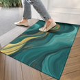 thumbnail image 4 of Teal and Gold Marble Glitter Waves Pattern Door Rugs,Washable Non Slip Door Mats Indoor,Decorative Door Mats,Entry Mat Indoor for Entrance,Bedroom,Kitchen,Bathroom,17"x30", 4 of 6