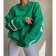 thumbnail image 4 of Sudadera informal con estampado de letras para mujer, sudaderas holgadas de manga larga con forro polar a la moda, ropa de calle Y2k, jerséis para mujer 2022, 4 of 4