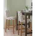 thumbnail image 2 of Farmhouse Country Bar Stool Covers Set of 2, Vintage Trees Rustic French Garden Birds Stretch Bar Chair Covers with Backs, Removable Pub Counter Height Chair Cover for Kitchen Dining Room Cafe, 2 of 6