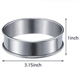 thumbnail image 1 of 12 Pieces English Muffins Rings, Muffin Tart Rings Double Rolled Tart Ring Stainless Steel Crumpet Rings Molds Cake Mold, 1 of 7