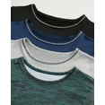 thumbnail image 5 of Black Bear Boys' Long Sleeve Shirts - 4 Pack Lightweight Dry Fit Crewneck Active Performance T-Shirts (Sizes: 4-18), 5 of 7