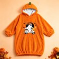 thumbnail image 4 of LEKWK Blanket Hoodies for Women Cute Pumpkin Costume Novelty Graphic Fleece Halloween Costume Soft Comfy Fall Winter Sleepwear Loungewear, 4 of 5