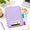 Lavender-Medium, variant on Black Medium Customizable Discbound Refillable Spiral Journal Notebook with 114 Pages