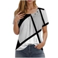 thumbnail image 2 of Shorts pour Femmes, T-Shirts pour Femmes, Haut T-Shirt Plissé à Manches Courtes pour Femmes, 2 of 4