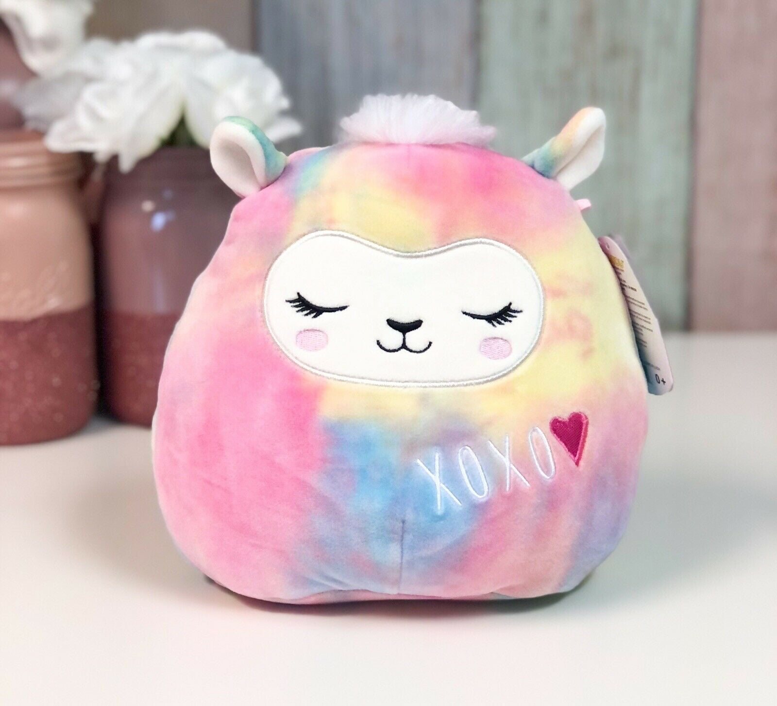 Squishmallows Leslie the Tie Dyed Llama Lamb 8 inch Plush Toy for sale online 