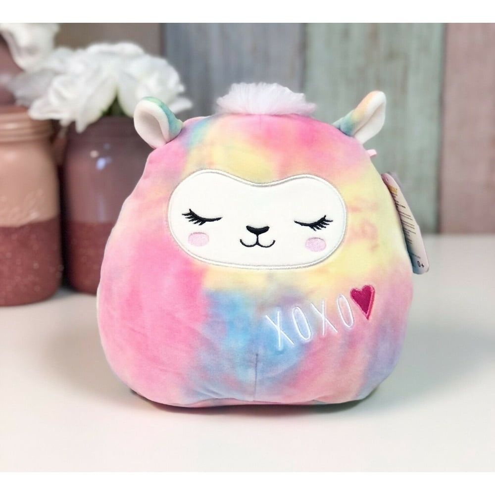 Squishmallow 8" Leslie The Tie Dyed Llama Lamb Plush Pillow Stuffed