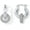 White Gold, variant on Leander 14K Gold Plated Convertible Chunky Hoop and Huggie Earrings - Cubic Zirconia CZ Drop Dangle Earrings for Women