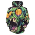 thumbnail image 3 of Psychedelic Zombie Skull Print Oversized Hoodies For Woman Pullover With Pocket Comfortable Fation Pullover Hoodie S-5XL, 3 of 4