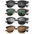 thumbnail image 1 of Gafas de Sol Polarizadas Retro Semi-Clip para Hombre KALIYADI, 1 of 7