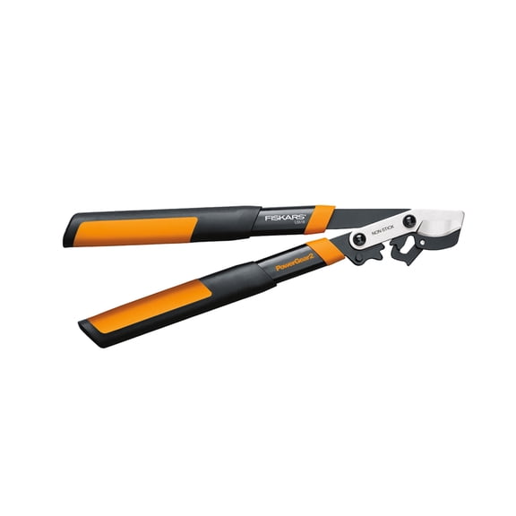 Fiskars PowerGear2 Advanced Steel Lopper, 18" Garden Tool, Black/Orange