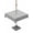 Grey, variant on Square Outdoor Tablecloth with Umbrella Hole Grey Outside Table Cloth Waterproof Patio Table Cover Vintage Leather Patterned Texture Solid Modern Zipper Tablecloths for Picnic Camping 54x54 Inch