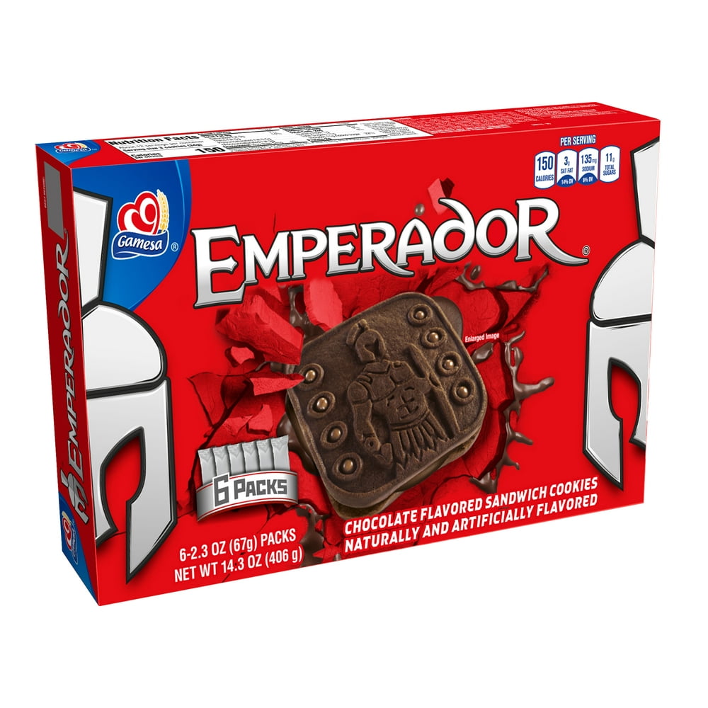 Gamesa Emperador Chocolate Sandwich Cookies, 14.34 oz Box