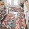 thumbnail image 2 of Multicolor Ethnic Geometric Pattern Kitchen Rugs Sets Of 3,Kitchen Runner Rugs Non Skid Washable,Decorative Kitchen Floor Mats for Kitchen,Sink,Laundry,17"x30"+ 17"x47" + 17"x59", 2 of 6