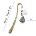 thumbnail image 4 of Retro Metal Bookmark, Star Sun And Moon Bookmark, Seven Chakra Healing Stone Beads And Natural Stone Pendant, 4 of 9