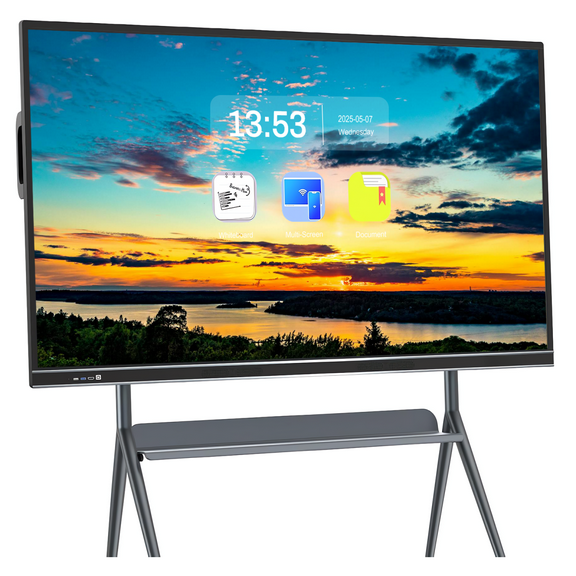 Interactive Smart Board, 1080p monitor 75 Inch Digital Electronic teaching board Whiteboard for Classroom, multi-touch All-in-One Computer for Presentation, Education and conference