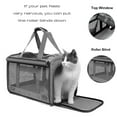 thumbnail image 3 of Cat Carrier, Large Cat Carrier for Small Medium Dogs Cats, Foldable Soft-Sided Cat Carriers under 25lbs with a Bowl, Mat, Travel Car Cat Carries for Outdoors, TSA Airline Approved, 3 of 8