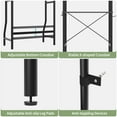 thumbnail image 6 of Capri 3-Shelf Over the Toilet Storage, Freestanding Wooden Bathroom Organizers and Storage Shelf, Metal Frame, Space Saver, Black, 6 of 11