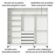 thumbnail image 5 of Ropero Closet Madesa Royale 3 Puertas 1 Espejo B CP, 5 of 5