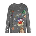 thumbnail image 3 of WILLBEST Playeras Navideñas Mujer Blusa Informal de Manga Larga y Cuello Redondo Para El Verano, Camiseta Estampada, Túnica Holgada con Abertura Lateral. Disfraces, 3 of 3