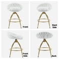 thumbnail image 3 of Ktaxon Set of 2 Swivel Barstools with footrest, 26" Counter Height Padded Bar Stools 2 PCS, Gold, 3 of 12
