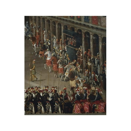 Wall Painting Artists Tournament in Courtyard of Belvedere, Circa 1610, Painting by Unknown Artist, 17th Century, Detail Print Wall Art ()