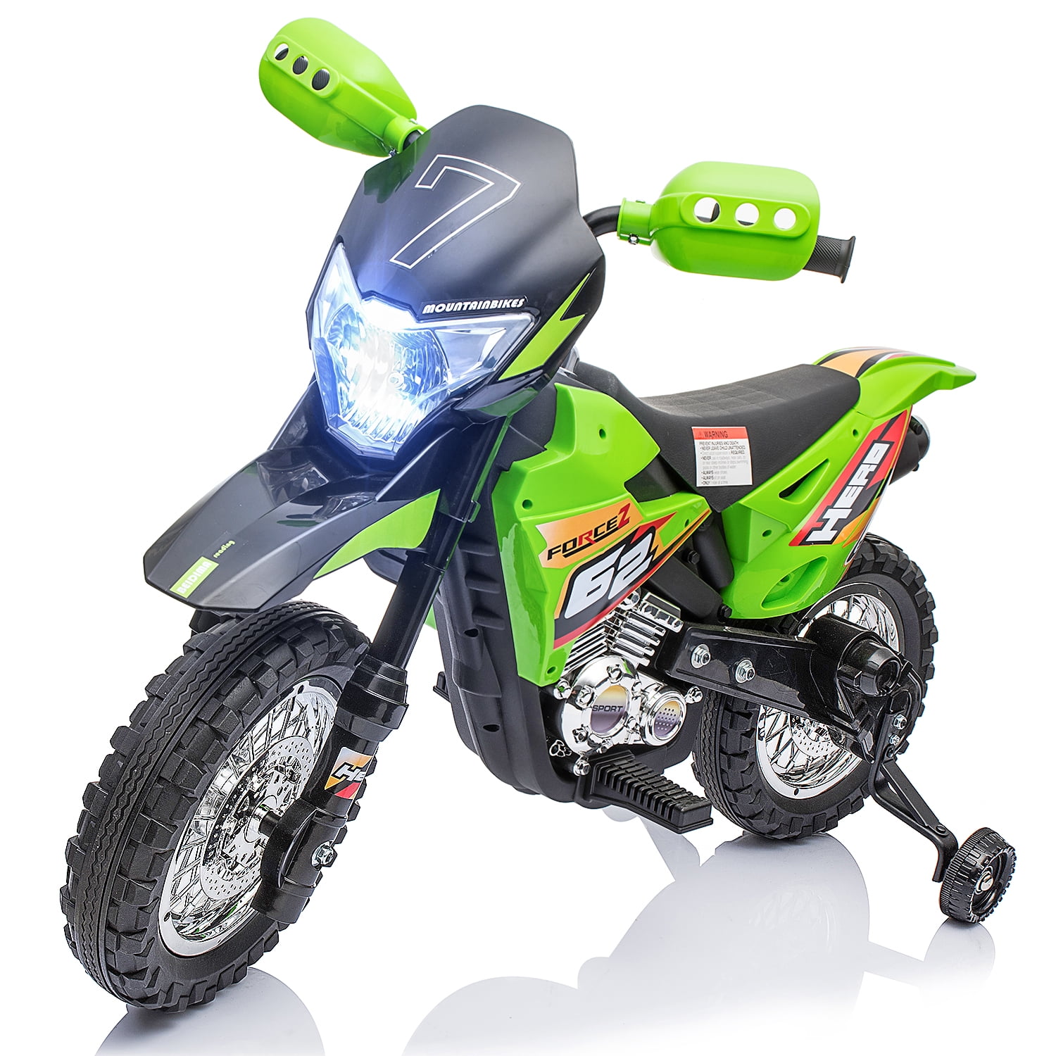 Details about   6V Kids Electric Battery Powered Ride-On Motorcycle Dirt Bike w/ Training Wheels 