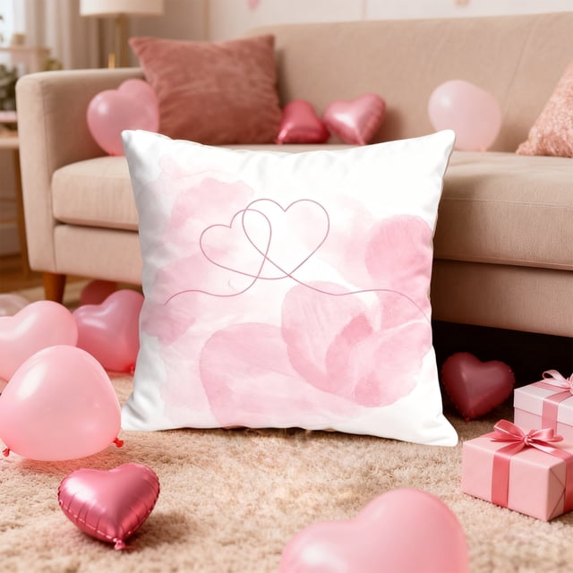 Funda de cojín decorativa con forma de corazón para San Valentín, regalo romántico para parejas, funda de cojín para sofá, festival, decoración del hogar, dormitorio, sala de estar