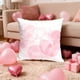 thumbnail image 1 of Funda de cojín con forma de corazón para San Valentín | Regalo romántico para parejas | Funda de cojín decorativa de poliéster rosa de 45 x 45 cm para sofá cama y salón, 1 of 6
