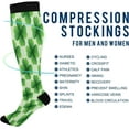 thumbnail image 4 of GZHJMY 1 Pair St. Patrick's Day Clover Compression Socks for Women Men, Knee High Stockings for Athletic Sports,Running,Travel, 4 of 7