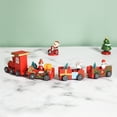 thumbnail image 2 of Vikakiooze Christmas Wooden Train Santa Claus Xmas Festival Ornament Home Decor Kids Gifts, 2022, 2 of 5