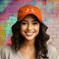 thumbnail image 3 of Dalix Heart of Bones Embroidered Cotton Dad Hat Adjustable Baseball Cap Womens in Orange, 3 of 5