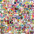thumbnail image 1 of Pegatinas Tie Dye Rainbow Waterproof Graffiti 100 unidades, 1 of 5
