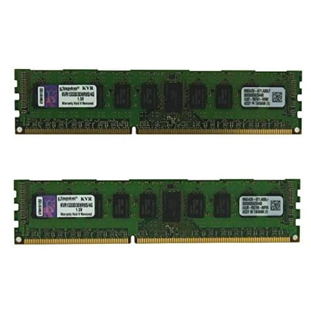 Cl3 Non Ecc Sdram Memory Kingston 8GB (2x4GB) KVR1333D3D8R9S/4G PC3-10600 (DDR3-1333) DDR3 SDRAM ECC Registered 240 Pin 1.5V Server Memory (Pack of 2) ()