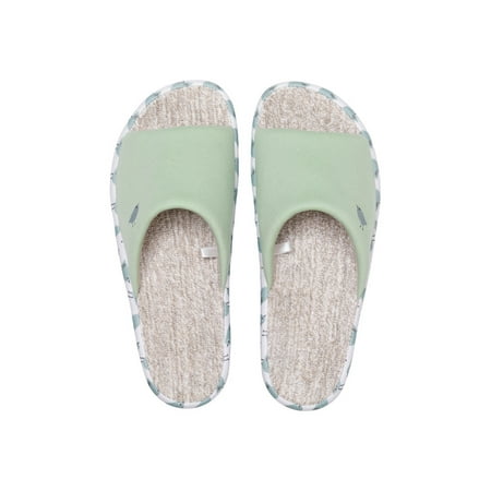 

SIMANLAN Unisex Comfort House Slippers Cartoon Embroidery Shoes Indoor Outdoor Breathable Home Slipper Grass Green 4.5-5