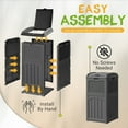 thumbnail image 7 of Devoko  All-Weather use Trashbin with Lid, Patio Resin Hideaway Trash Can with Waterproof for Backyard, Gray, 7 of 7