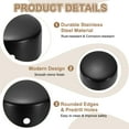 thumbnail image 3 of Uxcell 4 Pack Handrail End Caps, 50mm(1.97") Stainless Steel Round Handrail End Cover Hand Railing Fittings Protector for Wooden Staircase Handrails Guardrail Furniture, Black, 3 of 6