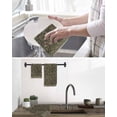 thumbnail image 5 of Sage Green Floral Kitchen Dish Towels for Drying Dishes Set of 2, Ethnic Tribe Abstract Art Flowers Waffle Weave Microfiber Hand Tea Bathroom Towels Quick Dry & Absorbent Towel 15.7x23.6, 5 of 7