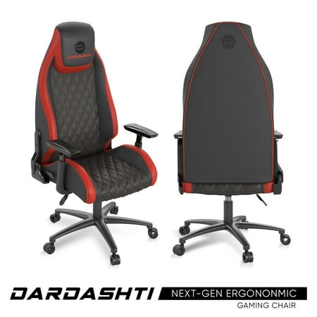 UPC: 0031742503573 | Atlantic Dardashti Ergonomic Gaming Chair  Commercial Grade  27.5 L x 27.5 W x 51.5 H  Ruby Red