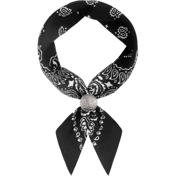 Bandana Scarf With   Buckle, Paisley   Scarf for Men Pocket Square Cowboy Scarves