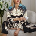 thumbnail image 6 of Sikiie Bow Flower Skull Women's Long-Sleeve Shirt and Full-Length Bottom Pajama Set (s-xxl)-Large, 6 of 7