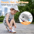 thumbnail image 5 of Toddler Barefoot Shoes, Wide Toe Box Zero Drop Sneakers for Boys Kids, Hook-and-Loop Non-Slip Walking Shoes White T7, 5 of 7