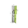 thumbnail image 3 of AdirOffice - Locker - 2 doors - 2 hooks - solid steel - green (pack of 4), 3 of 6