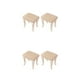 thumbnail image 4 of Toystoory Taburete de bar rectangular elástico, elegante y versátil, de 2 piezas, cubre el espacio con facilidad y fácil de limpiar, color beige 2Conjunto, 4 of 6