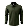 thumbnail image 5 of Betivan Mens Casual Polo Shirt Summer Long Sleeve Vacation Button Beach Knit Stretchy Golf Shirts, 5 of 9