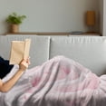thumbnail image 3 of Rose Soft Flannel Fleece Blanket, Pink Rose Close up with Soft Blur Focus Fresh Fragile Fragrance Smell Valentine's Day, Cozy Plush for Indoor and Outdoor Use, 50" x 70", Pale Pink, by Ambesonne, 3 of 5