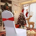 thumbnail image 4 of Xiao Hua Light Purple chair back cover, 10 piece set, 13.78 x 5.12 inches, pre tied bow design with durable plastic buckle, adding decoration to wedding banquets and holiday events, 4 of 5