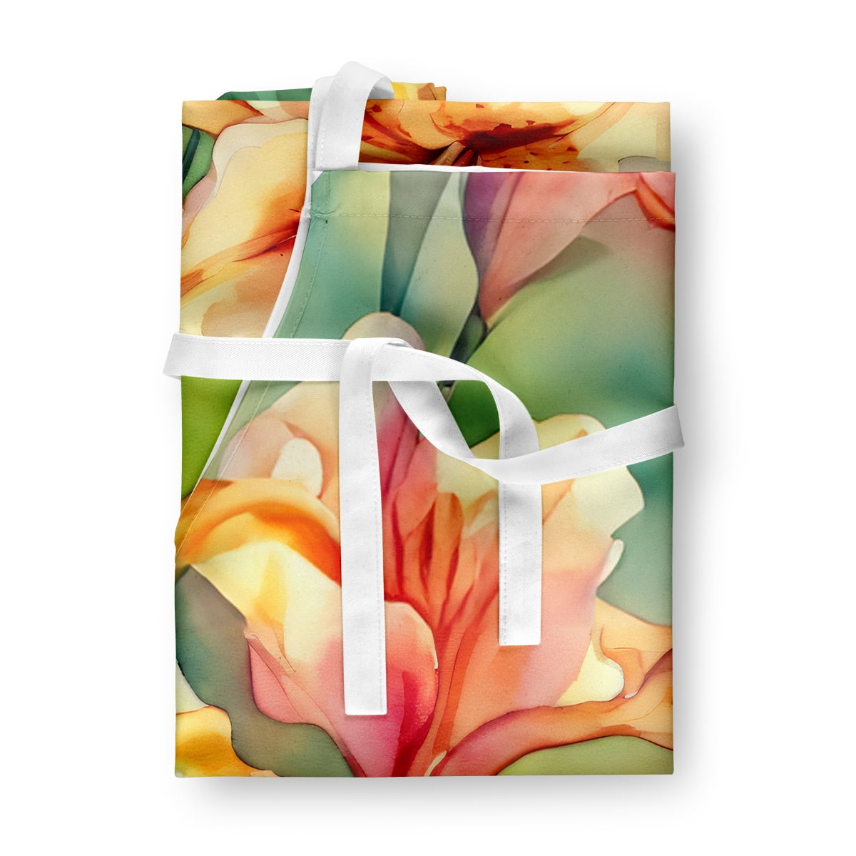 Utah Sego Lilies in Watercolor Apron 27 in x 30 in